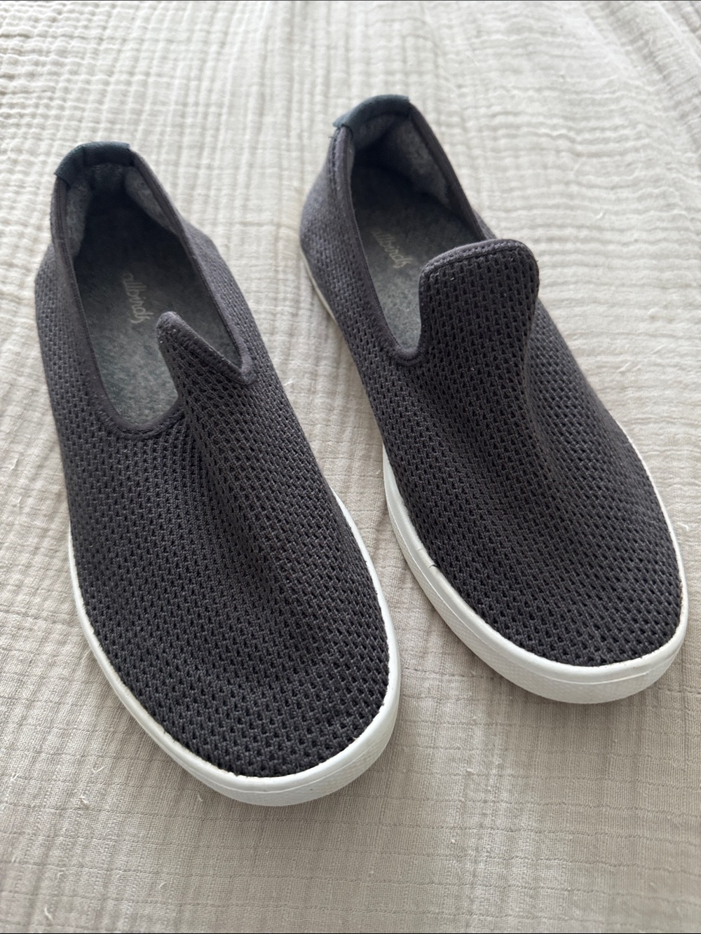 allbirds Women's Slip-On Knit Tree Lounger Sneakers in Charcoal 9M